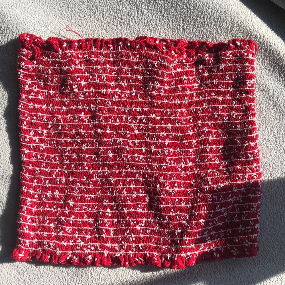 John Galt/Brandy Melville red crop top